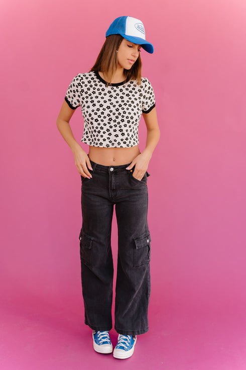 Electric Bloom Top // Bone